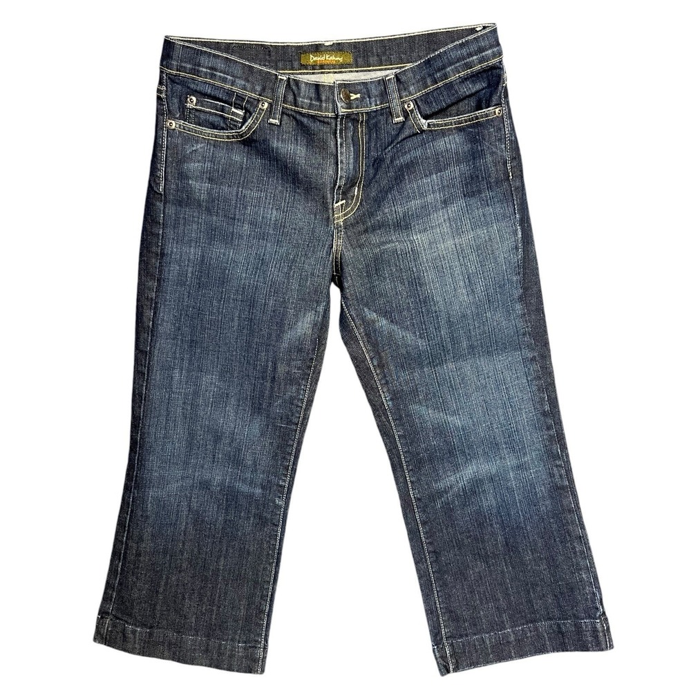 David‎ Kahn Jeans Women's Dark Wash Cropped Bootcut Denim Pants